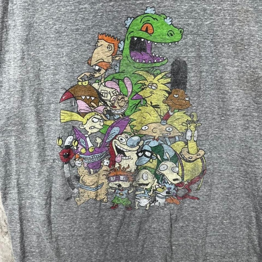Rugrats XL Gray T-shirt TV Show Cartoon Movie 90's Chuckie Angelica Tommy Susie - Picture 3 of 7